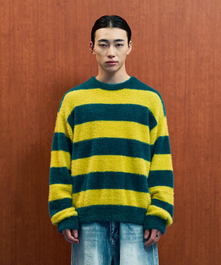 WMC Hairy Stripe Knit_Green