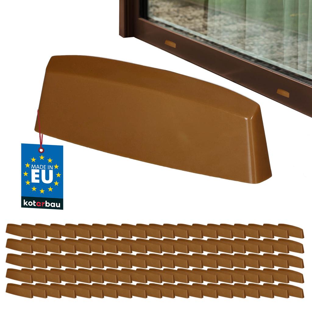 Drainage Cap for PVC Windows Oak Cover 45 MM Set of 100 PCS