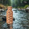 Pure Diamond Copper Water Bottle Eco-Friendly Copper Bottle for Daily Hydration - 1 Liter Capacity | Leak-Proof & Durable | Ayurvedic Health Benefits