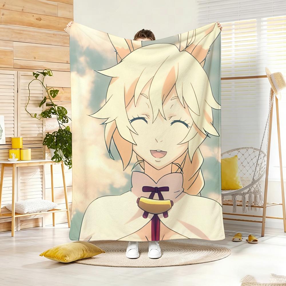 Anime Character N-Nashetania Lui Piena Throw Soft Warm Throw Blanket for Bedroom Living Room Bed Travel Camping Picnic Gift