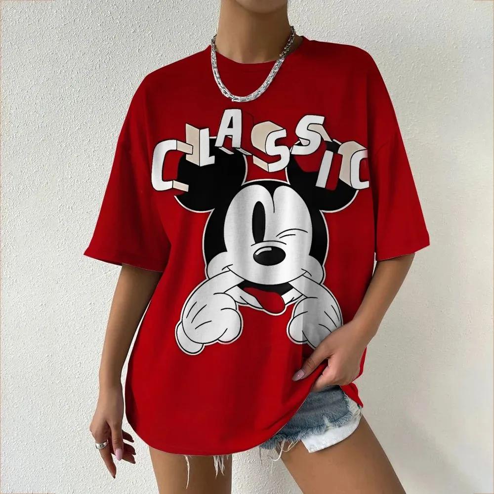 Daily Cartoon Print Women's Short-sleeved Versatile Comfortable Top T-shirt Fashion T-Shirts Women’s
