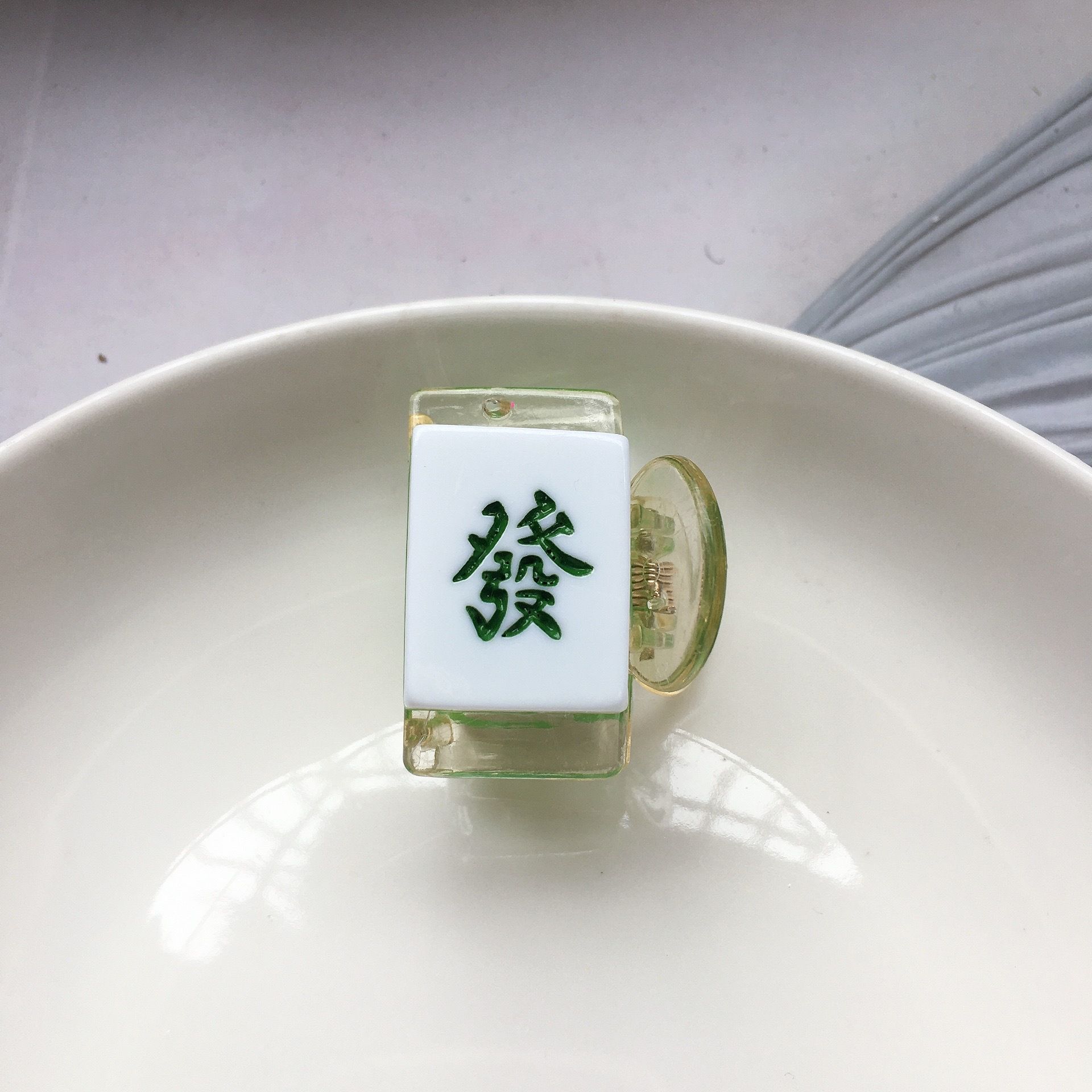 

Mini Small Clip Cartoon Pattern Women Hairpin Shark Clip Mahjong Hair Claw Chinese Style Barrette B