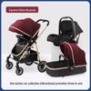 Lightweight Reversible Stroller with Dining Tray - Four-Wheel, Folding, for Infants and Toddlers