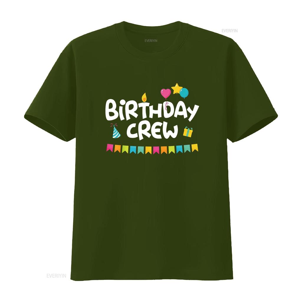 Birthday Squad Clothing Crew T Shirt Vintage Washed Casual Breathable Stylish Graphic Comfortable Designer Clothes Versatile
