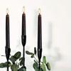 4 Pack Spooky Blood Drip Party Unscented Candlesticks Gothic Black Tapered Candlesticks Horrible 2 Colors