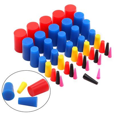 Kit da 40 Pezzi in Gomma Siliconica ad Alta Temperatura Conico da 1/16 a 3/4 per Verniciatura a Polvere