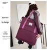 Large Capacity Multifunctional Trolley Handbag: Portable Travel, Business Trip & Maternity Storage Solution with Removable Wheels