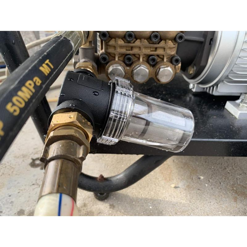 Gartenschlauchfilter für den Einlass des Hochdruckreinigers, Inline-Filter für Sedimente, 40-Mesh-Sieb, Extra 100 Mesh