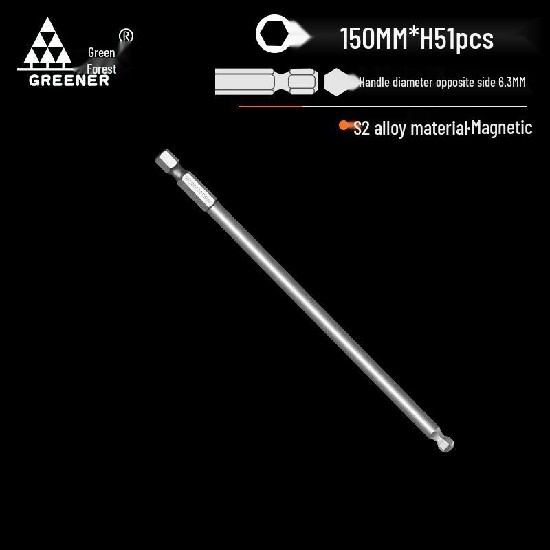 Green Forest High-Hardness Ball Head Magnetic Hex Screwdriver for Electric & Hand Drills