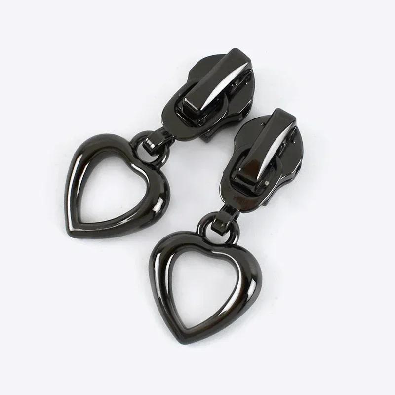 Meetee 5/10/20Pcs 5# Zipper Puller for Nylon Zippers Plastic Coil Zips Slider Heads Repair Kits DIY Garment Sewing Accessories