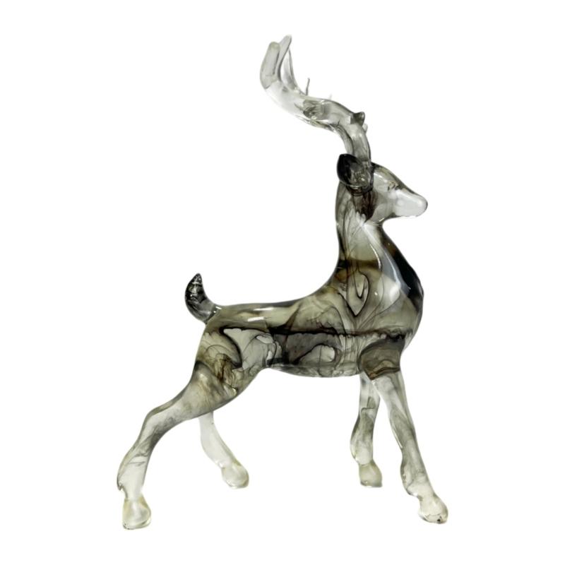 Elegants Resins Reindeers Figurine Modern Home Decoration Standing Deer Statue for Christmas Decoration
