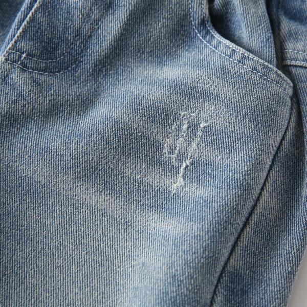 Children's Jeans Spring and Autumn Pants Boys' Worn Casual Denim Pants