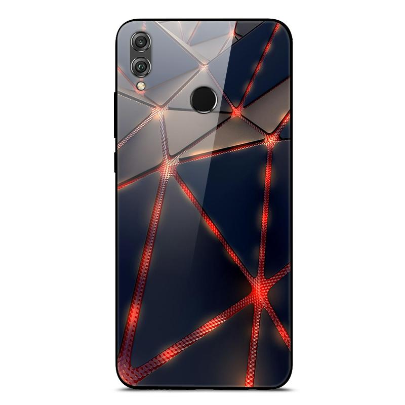 Tempered Glass Case For Huawei Honor 8X Case Phone Cover Bumper on Honor 8X JSN-L21 8 X Honor8X Case Hard Back Cover Cute Fundas
