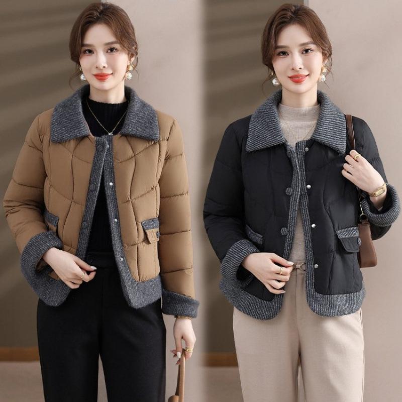Down cotton-padded clothes winter clothes short cotton-padded jackets versatile new mid-autumn and winter coats cotton-padded clothes