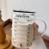 1 st 1L Högt Borosilikatglas Mugg med Lock och Sugrör Stor Kapacitet Vattenkopp Iced Coffee Muggar Dricksglas Dryckesvaror Gåvor