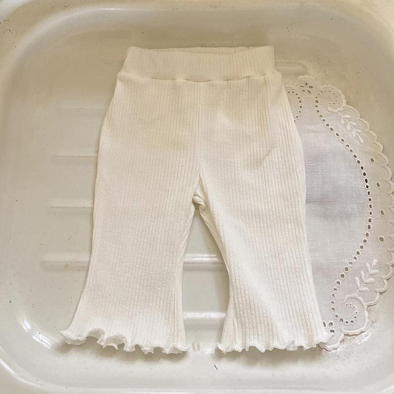 New Arrival Korean Style Baby Girl Slim Fit Flare Leggings - Casual Four Seasons Wear 90cm белый