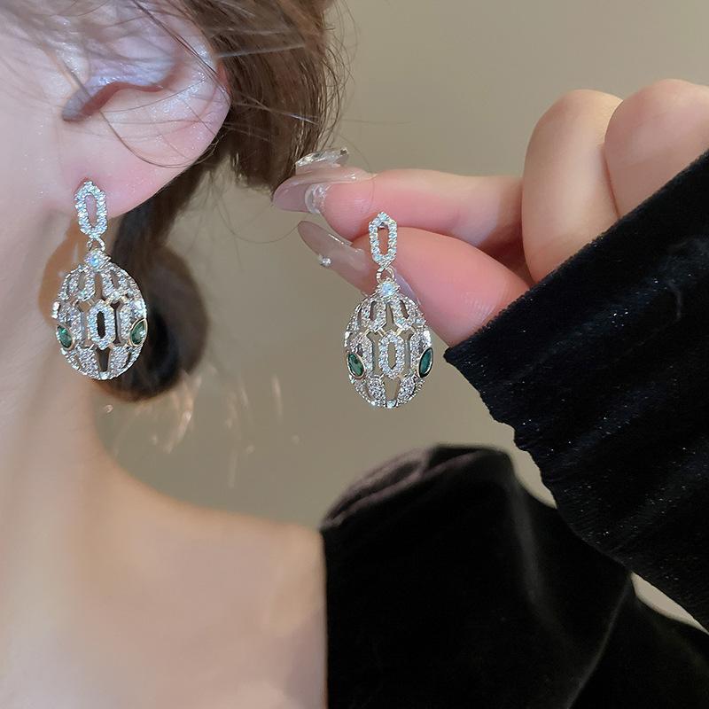 Hadí diamantové C pecky náušnice dámské univerzální náušnice módní náušnice s temperamentem