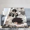 L Lawliet Knitted Blanket Deathnotes Anime Fuzzy Throw Blanket Bedroom Sofa Decoration Ultra-Soft Warm Bedspreads