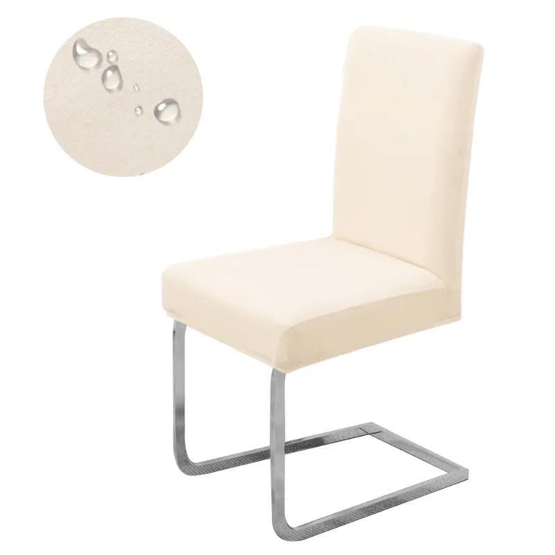 

1PC Waterproof Chair Cover Solid Color Dining Room Chair Seat Case Stretch Seat Cover Kitchen Wedding Hotel Banquet Restaurant Q16804QQ-1-PC