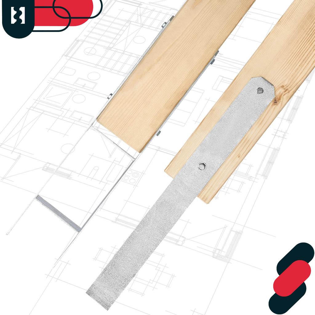 KOTARBAU® H-Post Base for Wall-In Installation Bracket Galvanized Steel Anchor 80 MM Set of 2