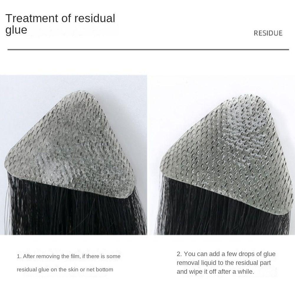 Seamless 100% Human Hair Hairpiece Sideburns Toupee Hairline Sideburn Patch Forehead Patch Men