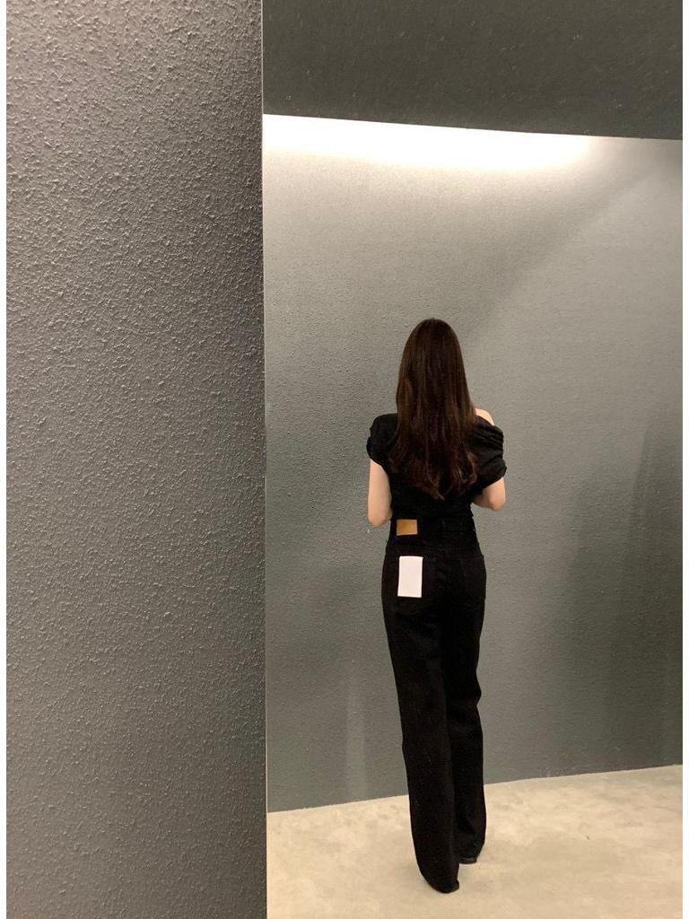 Korean Chic One-Shoulder Irregular Loose Solid Color Pullover T-Shirt