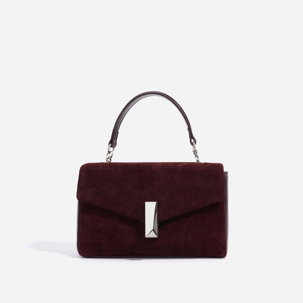 Autumn and Winter Two-layer Frosted Leather Women's Bag High-end Small and Exquisite Clutch Bag One-shoulder Crossbody Women's Bag