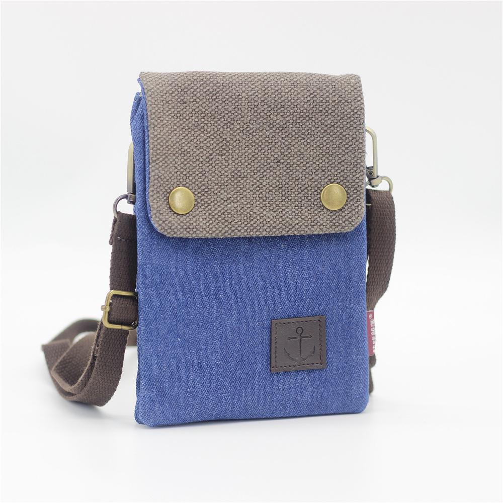 

Unisex Minimalist Denim Phone Crossbody Bag - European & American Style
