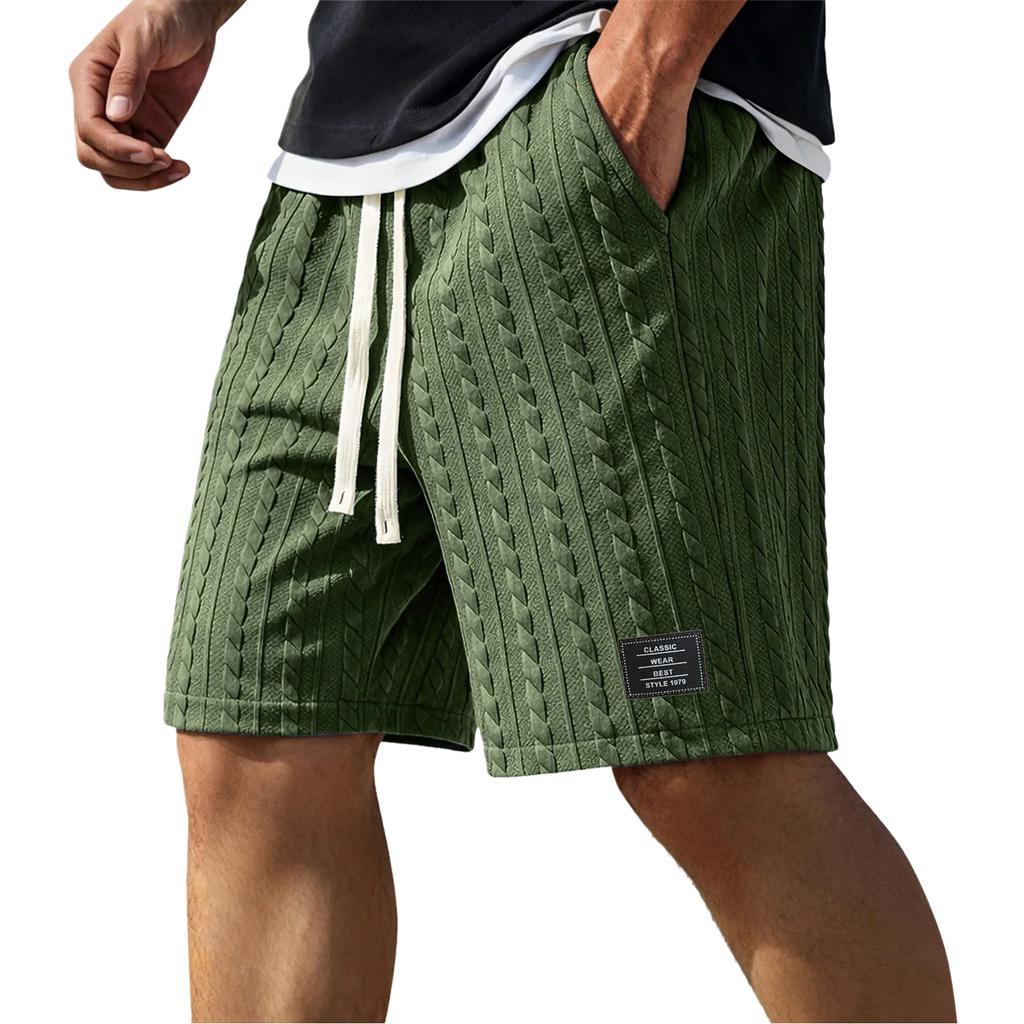 Men's Summer Drawstring Shorts, Men's Casual Straight-Leg Beach Pants