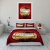 Arsenal Logo Set Biancheria da Letto Rossa Copripiumino Federe Decorazione per la Casa (1 * Copripiumino 2 * Federe, senza piumino)