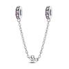 Charms Lucchetto Chiave in Argento 925 Ciondoli a Forma di Cuore per Bracciale Gioielli Fai da Te Regalo