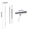 Window Cleaning Brush Adjustable Extended Handle Double-sided Glass Cleaner Mop with Silicone Squeegee for Home Cleaning Tool