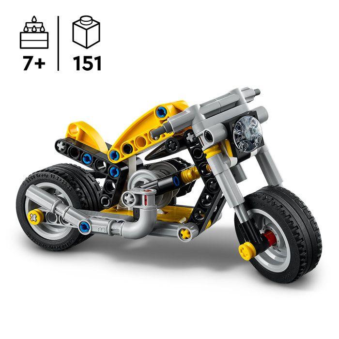 LEGO Technic 42225 Gelbes Motorrad - Konstruktionsspielzeug ab 7 Jahren - Geschenkidee für Jungen oder Mädchen
