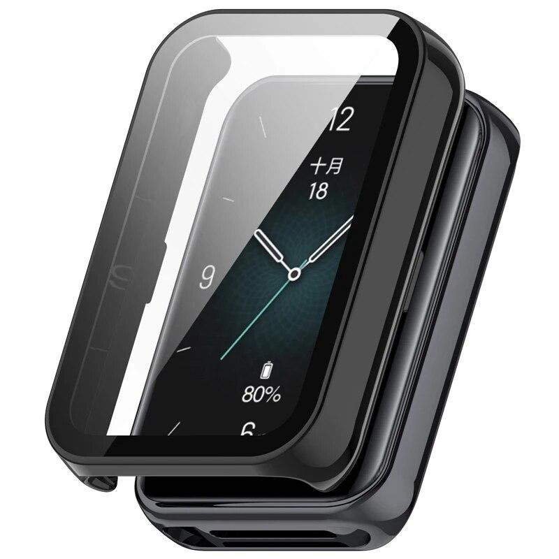 PC-Gehäuse Glas für Honor Band 9 Rundum-Displayschutz Bumper-Schale