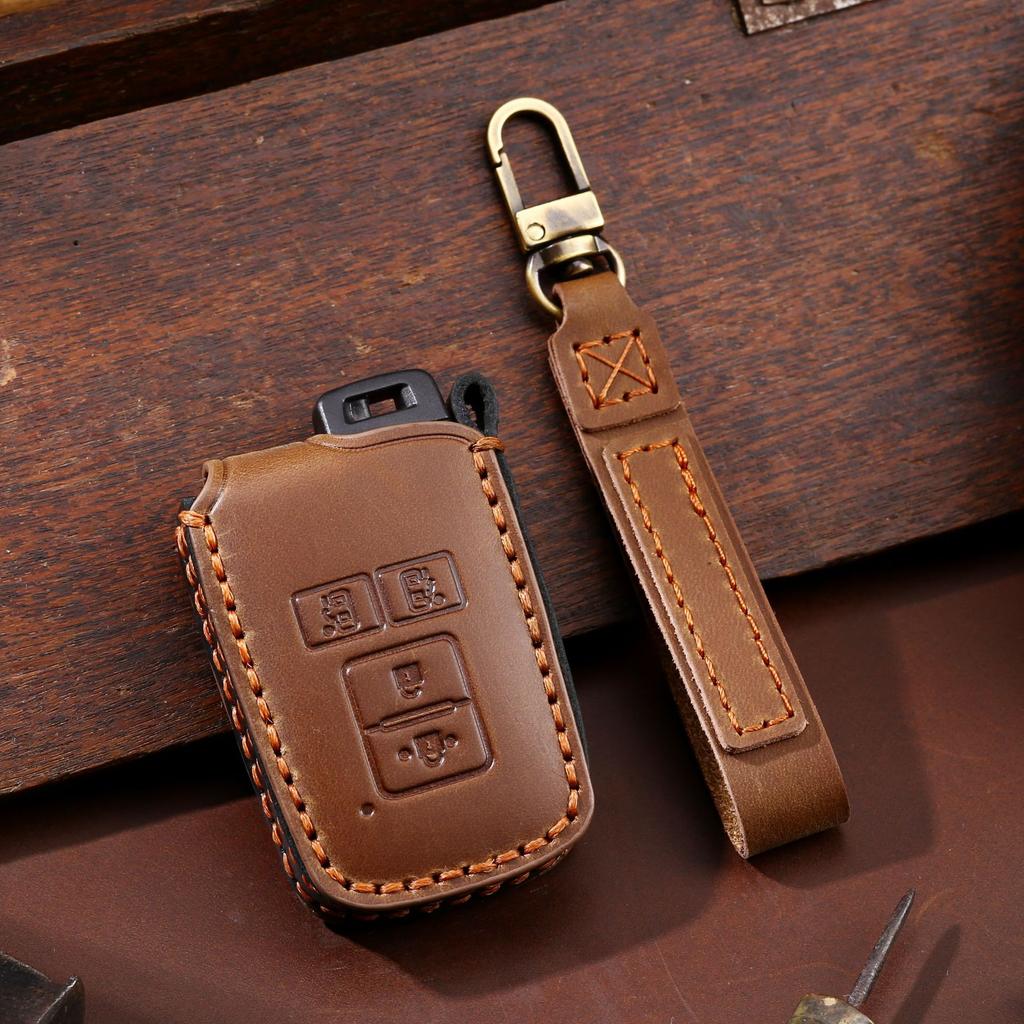 Crazy Horse Leather Key Cover Suitable for Toyota Key Cover TOYOTA North American Model Car Key Cover