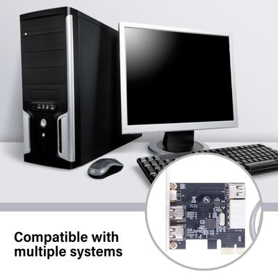 4 Port 1394 Expansion Card PCIE 1X To IEEE 1394 Video Adapter 1394 Controller Firewire Card for Desktop PC Accessories