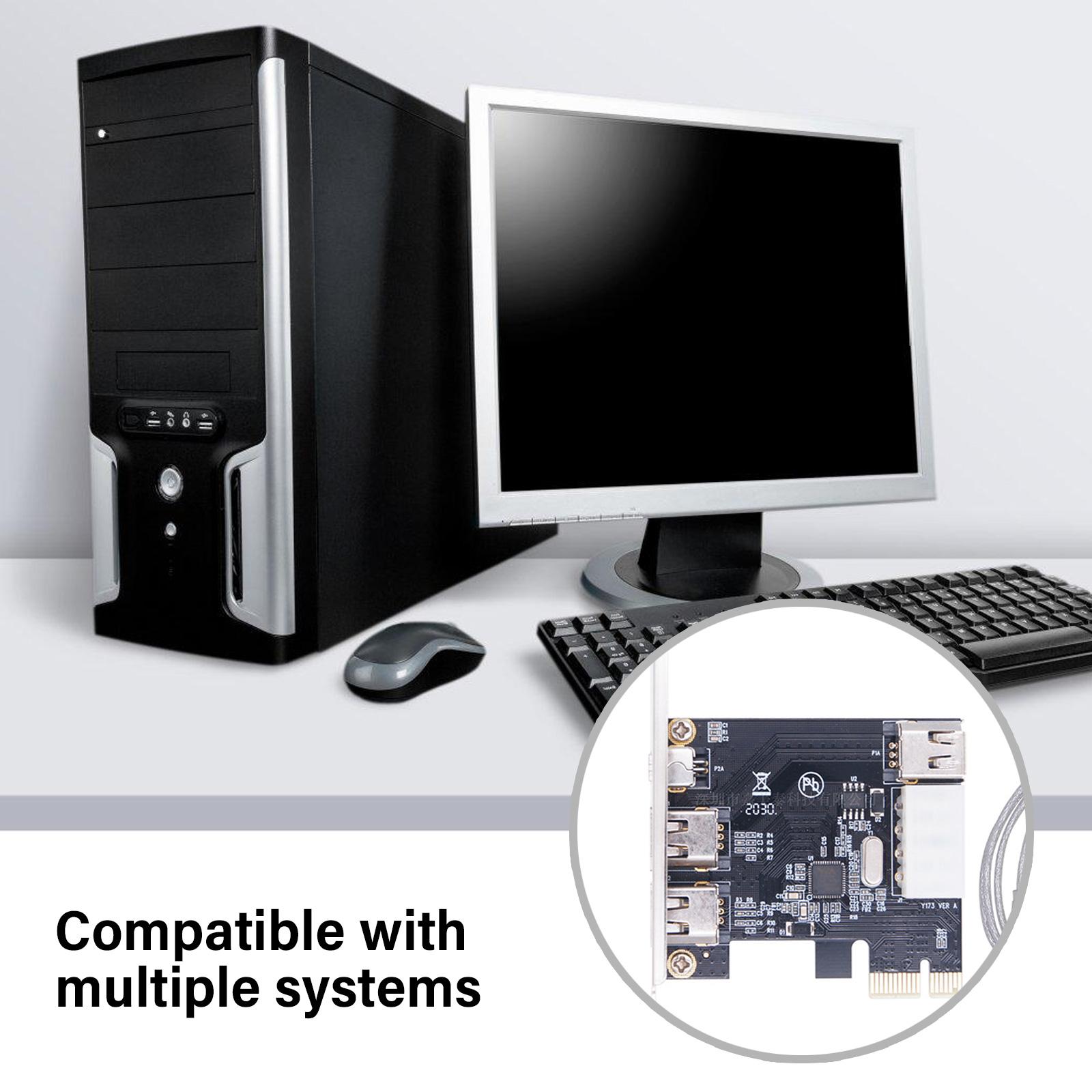 

4 порти 1394 Карта розширення PCIE 1X до IEEE 1394 Відеоадаптер 1394 Controller Firewire Card для настільних ПК Аксесуари