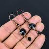 Black Spinel Earrings, Copper Electroformed Earrings Handmade Gemstone Jewelry, Gifts For Wife Brand New Earrings