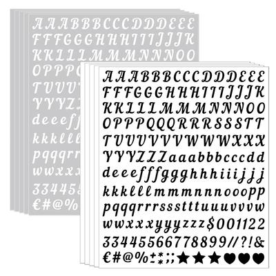 5 Sheets 0.5 Inch Art Letter Number Sticker Removable Handwritten Stationery Sticker Crafts Gifts DIY Diary Name Letter Stickers