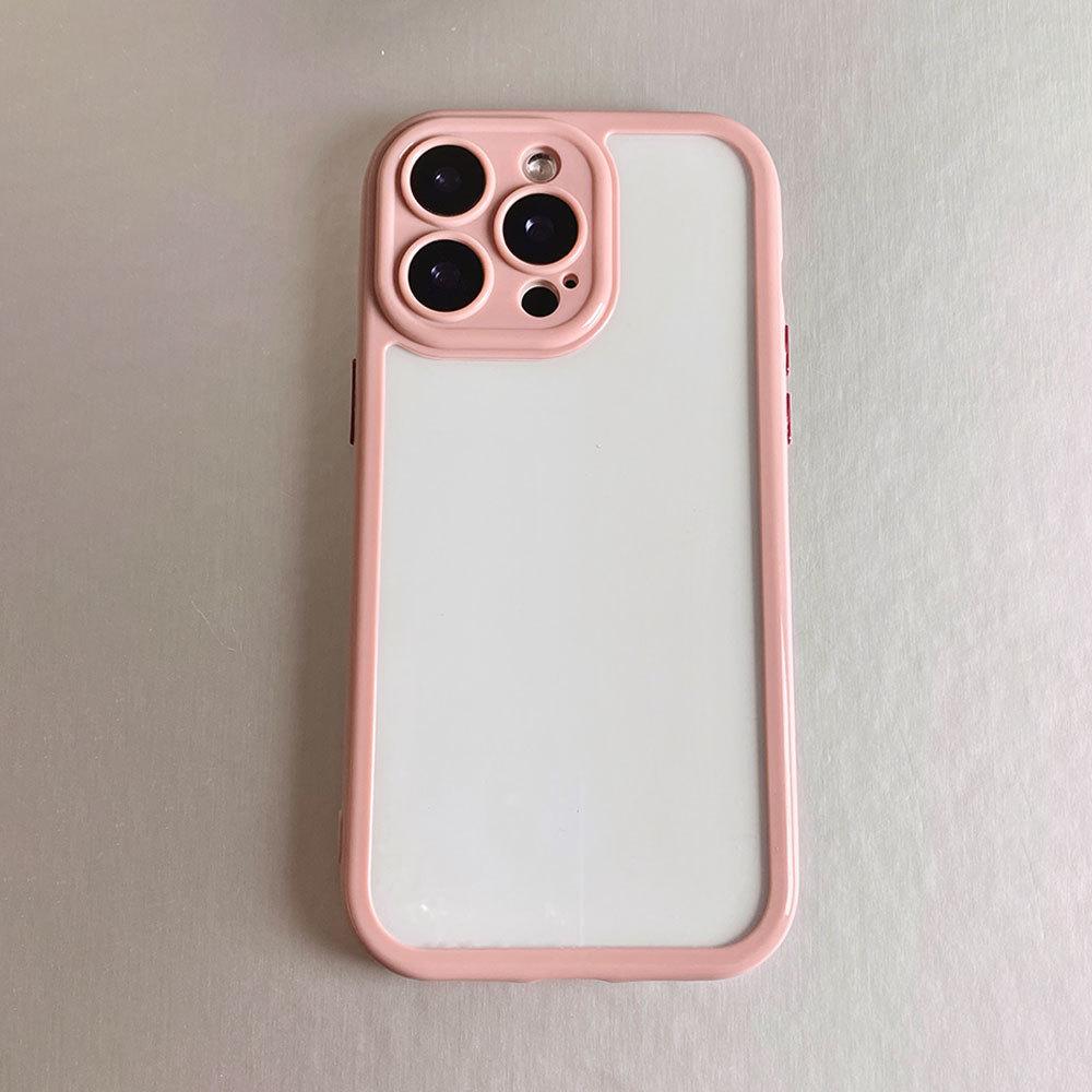 New Transparent Cream Shell Suitable for Apple 16promax Simple IPhone 15 Mobile Phone Case Niche 14 Protection Case