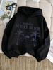 Latest American Retro Beach Sunset Print Children's Hooded Sweatshirt - Boys' and Girls' Loose Fitted Pullover Sweater