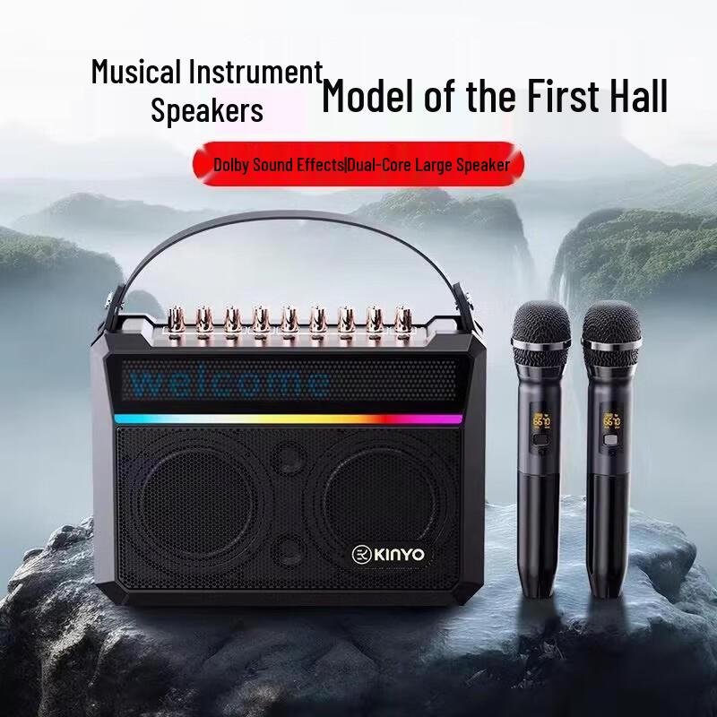 KINYO G1 Portable Outdoor Karaoke Bluetooth Speaker CN plug (adapter included)