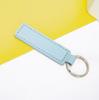 Cross PU Leather Keychain with Double-Sided Stitching: Customizable Logo Leather Pendant for Men and Women Car Keyring