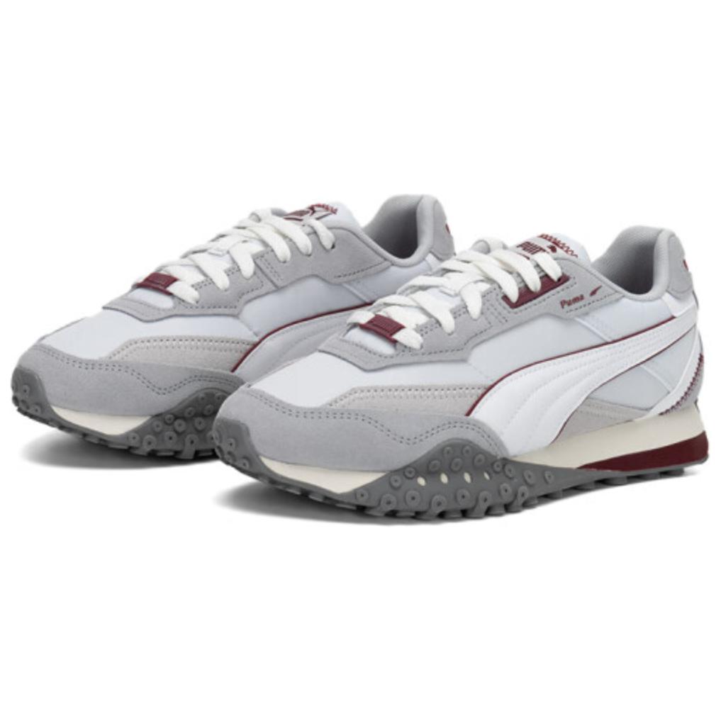 New PUMA Blktop Rider Cushioning Abrasion Resistant Support Low Top Casual City Commute Running Shoes Unisex White Gray 401440-02