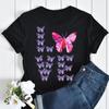 Butterfly Love Heart Print T Shirt Women Fashion Black T Shirt Female Short Sleeve Cute Graphic Tee Shirts Ladies Summer Tops