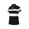 Fila Golf Series Simple Stripe Classic Sports Casual Golf Versatile Comfortable Woven Short Sleeve Polo Shirt Women Tops Legendary-Blue A11W625404FNV
