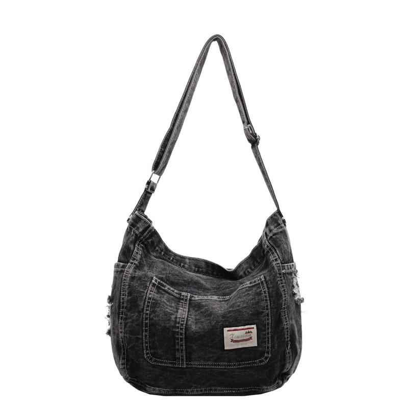 2024 Women's Large Capacity Denim Tote - Casual Shoulder Crossbody Bag for Everyday Use