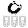 Toilet Mat with Handle Cartoon Panda Design Thickened Velvet Toilet Seat Cover Bathroom Dorm Hotel Accessories