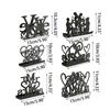 Heart Shaped 3D Tissue Holder Napkin Clamp Dispenser Stand Hollow Ornament