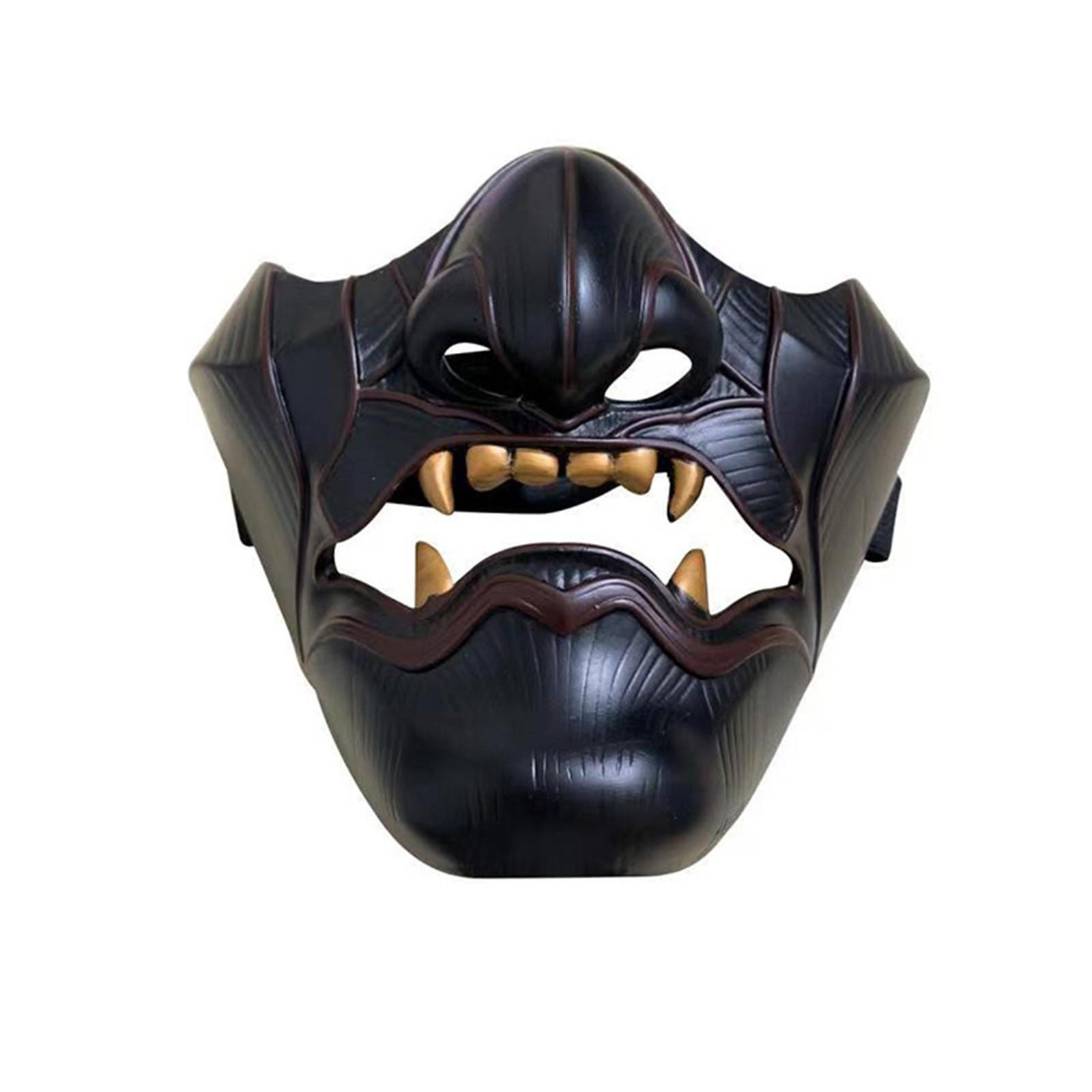 

Японская маска Хання Демон Они Сам-урай НО Кабуки Праджня Дьявол Половина маски Косплей